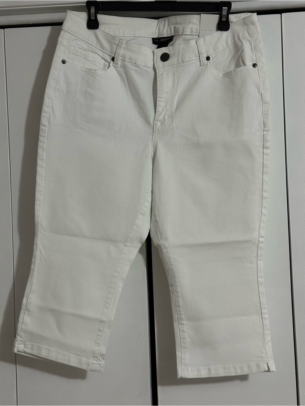 Lane Bryant White Cropped Ankle Jeans